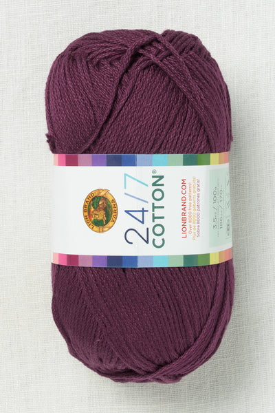Lion Brand 24/7 Cotton 159G Eggplant