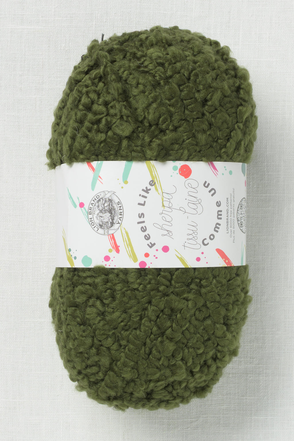 Lion Brand Feels Like Sherpa 174L Evergreen