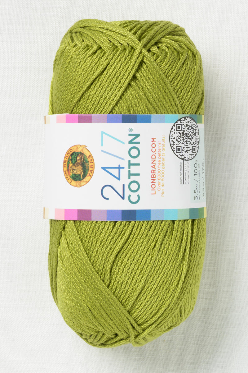 Lion Brand 24/7 Cotton 176AA Granny Smith