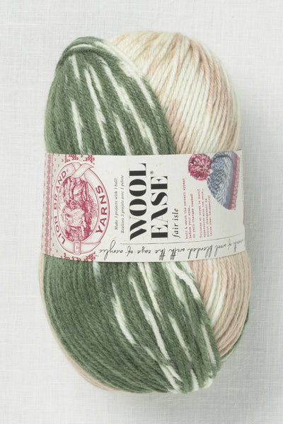 Lion Brand Wool Ease Fair Isle 205CE Beige Olive