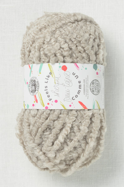 Lion Brand Feels Like Sherpa 149AY Heather Grey