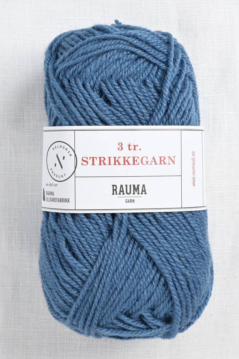 Rauma 3-Ply Strikkegarn 138 Farmer Blue
