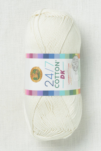 Lion Brand 24/7 Cotton DK 098W Cream
