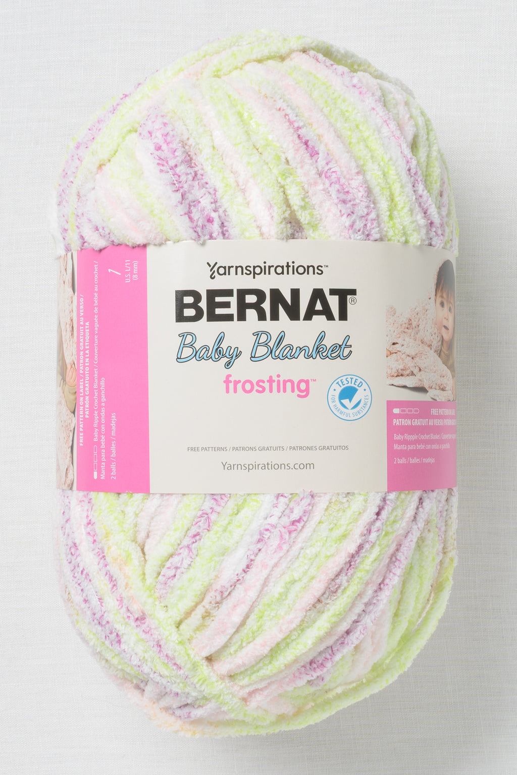 Bernat Baby Blanket Frosting Grape Garden