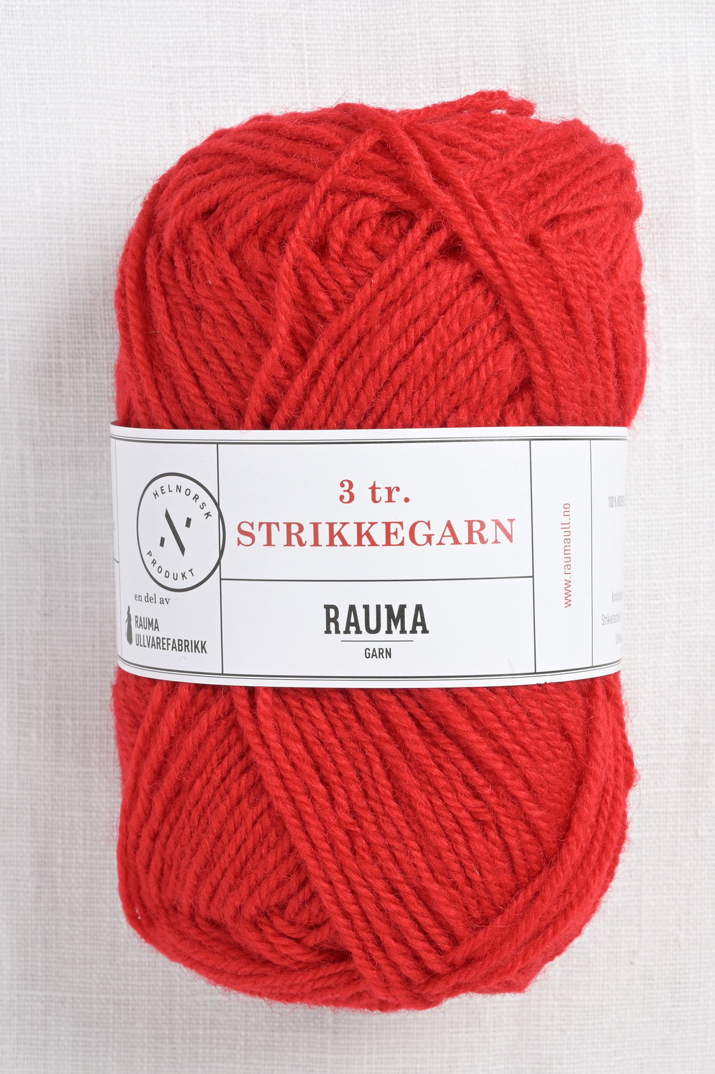 Rauma 3-Ply Strikkegarn 174 Deep Red
