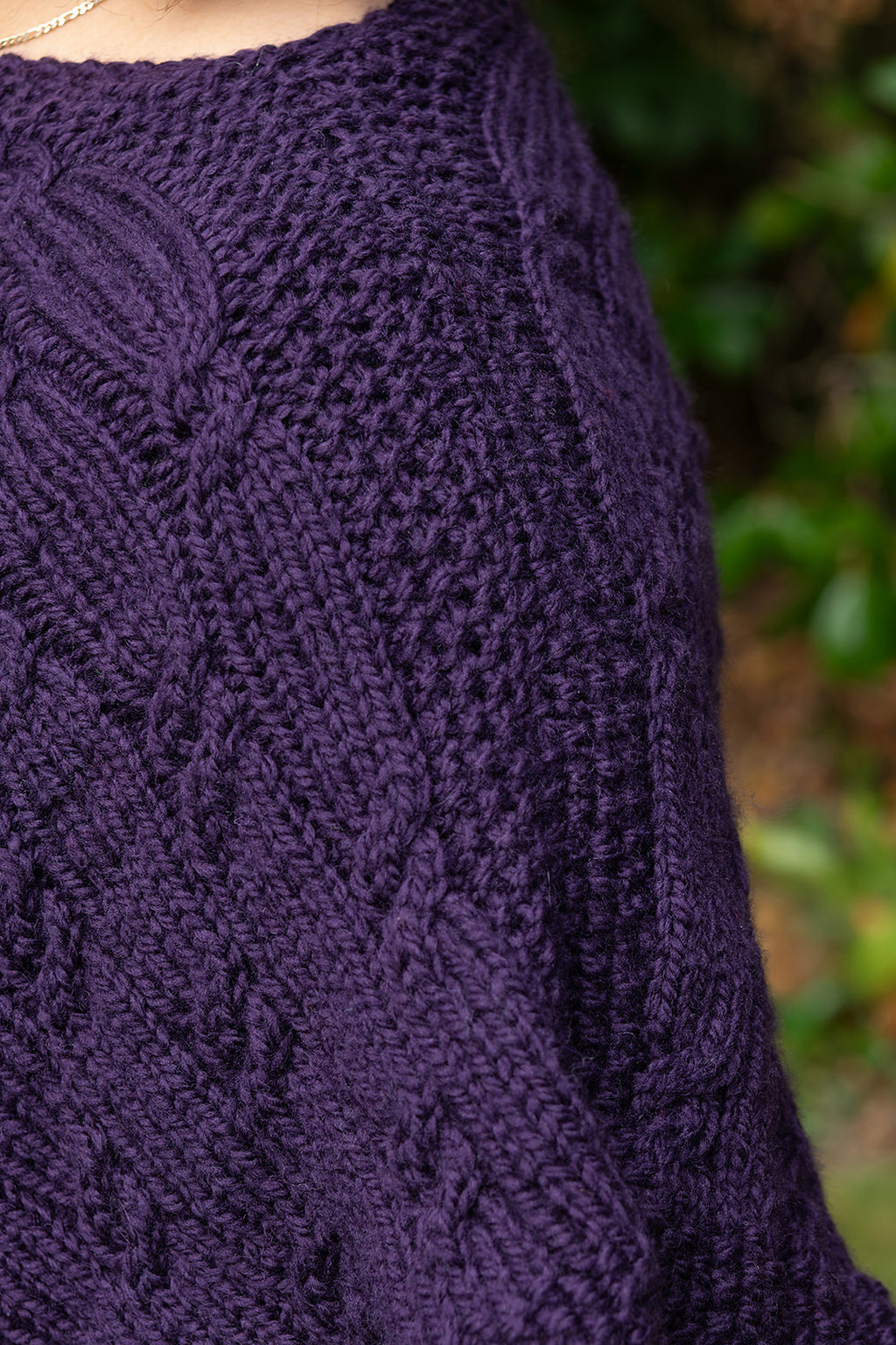 Deep Purple Poncho by Shannon Dunbabin