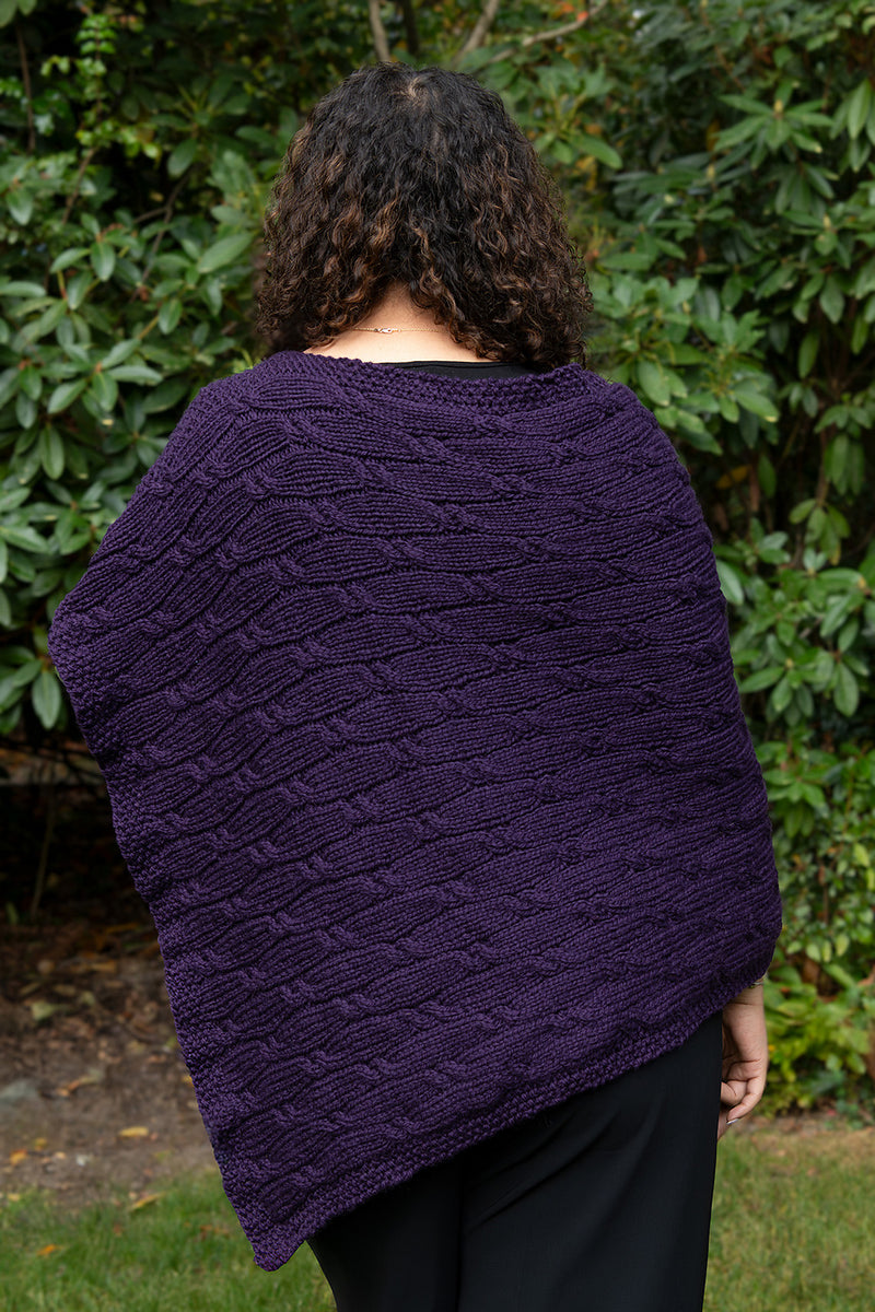 Deep Purple Poncho by Shannon Dunbabin