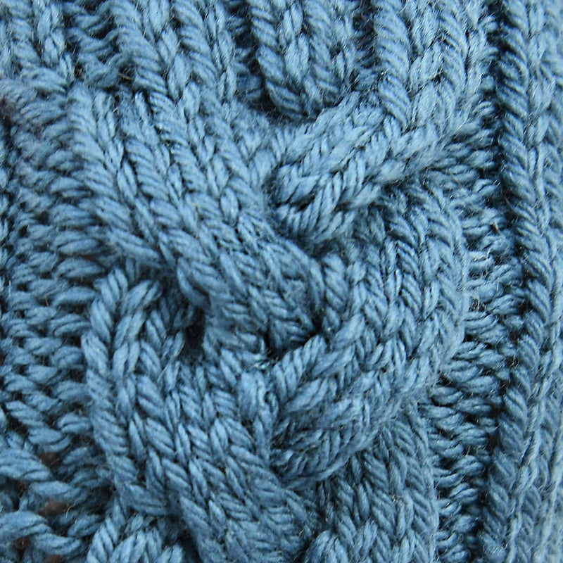 Cabled Blues Mitts by Shannon Dunbabin