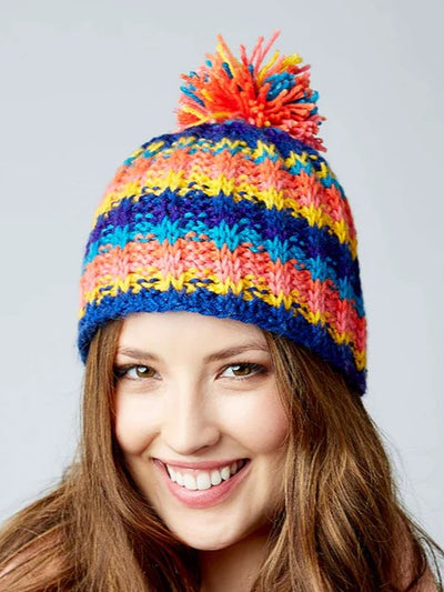 Tunisian Ribbed Hat by Bernat Design Studio