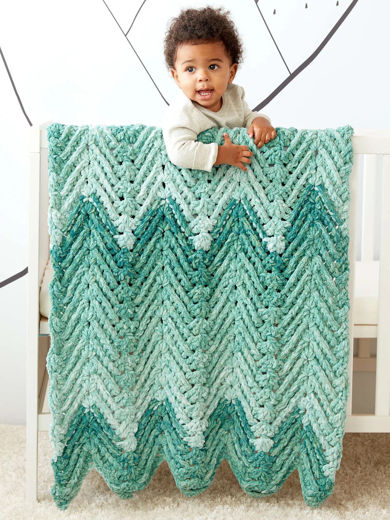 Ridged Crochet Baby Blanket