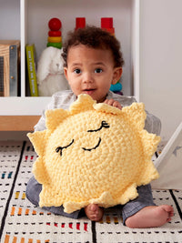 Sunshine Crochet Pillow