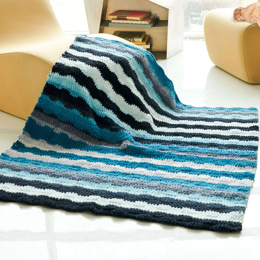 Waving Stripes Crochet Blanket