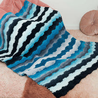 Waving Stripes Crochet Blanket