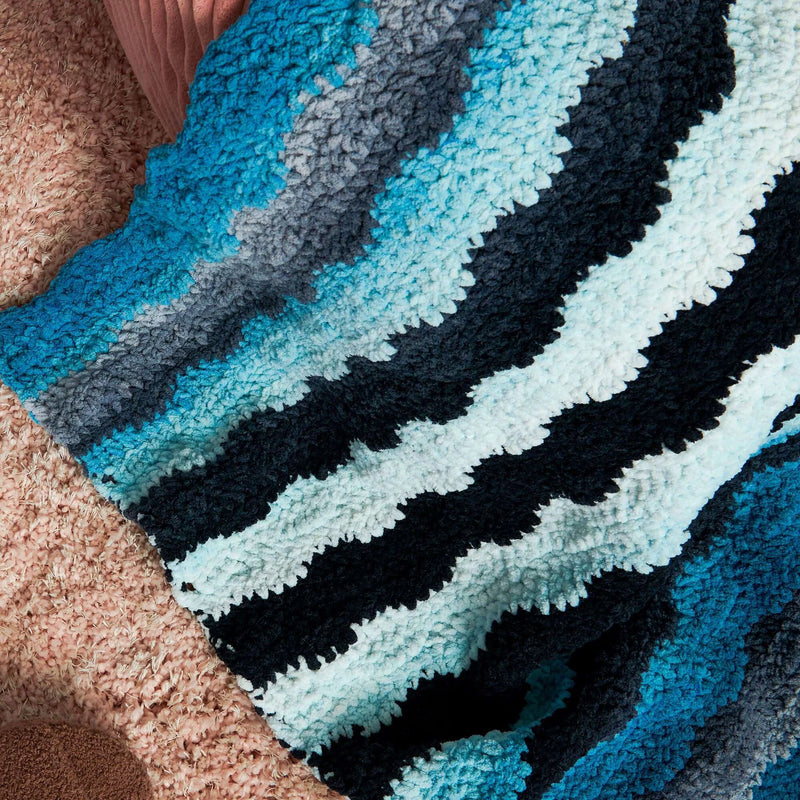 Waving Stripes Crochet Blanket