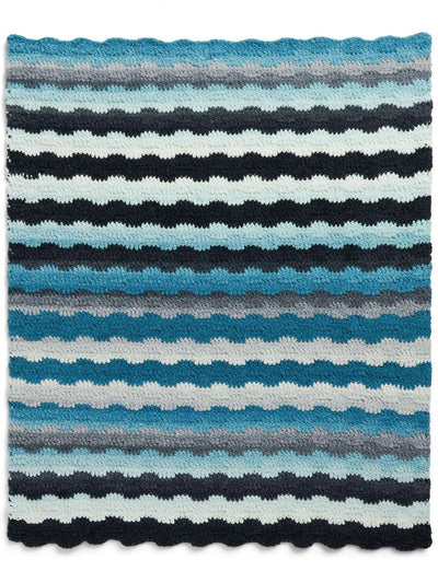 Waving Stripes Crochet Blanket
