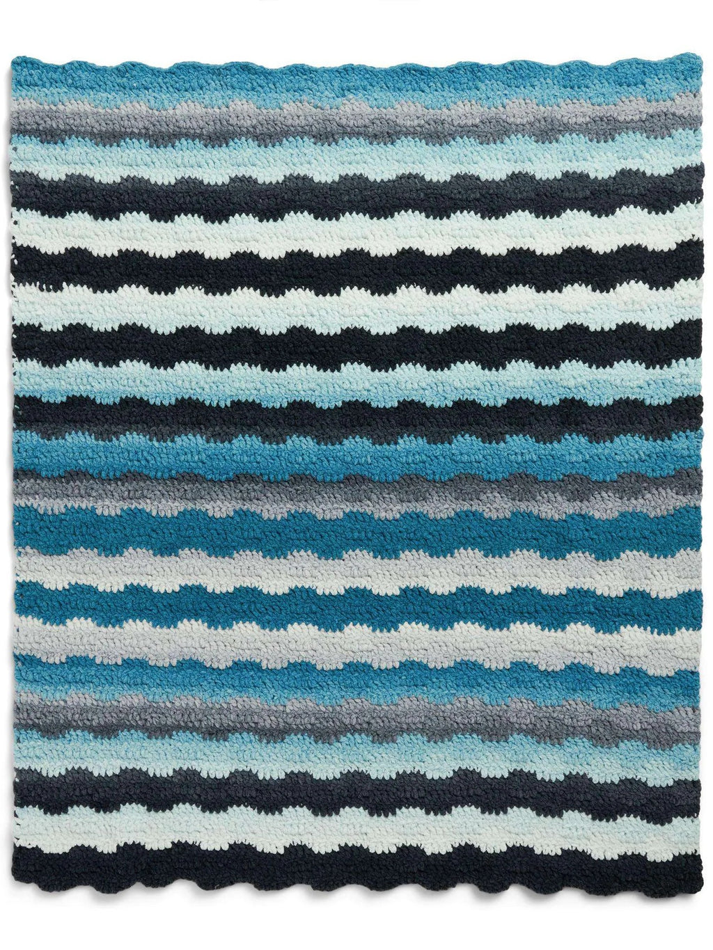 Waving Stripes Crochet Blanket