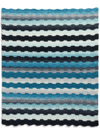 Waving Stripes Crochet Blanket