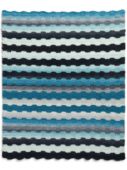 Waving Stripes Crochet Blanket