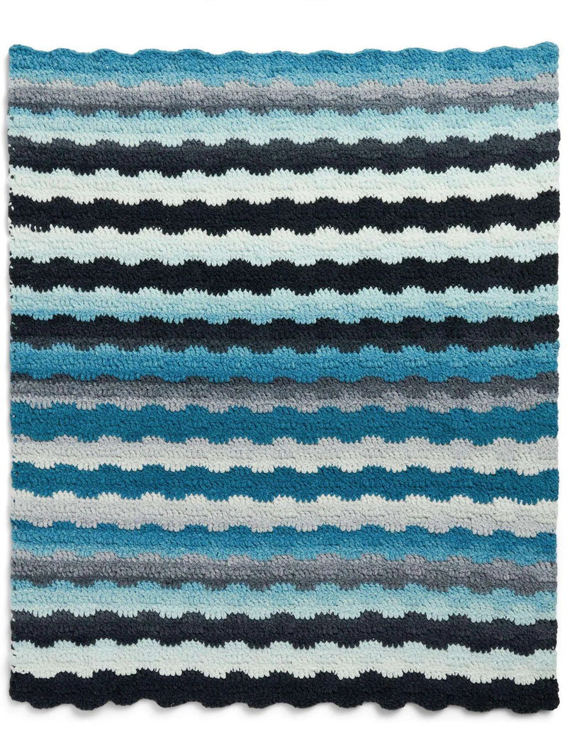 Waving Stripes Crochet Blanket