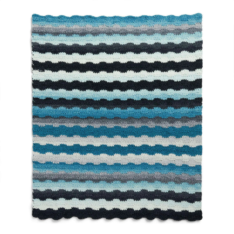 Waving Stripes Crochet Blanket