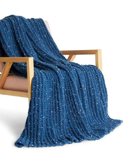 Basic Ribbing Blanket by Yarnspirations Design Studio