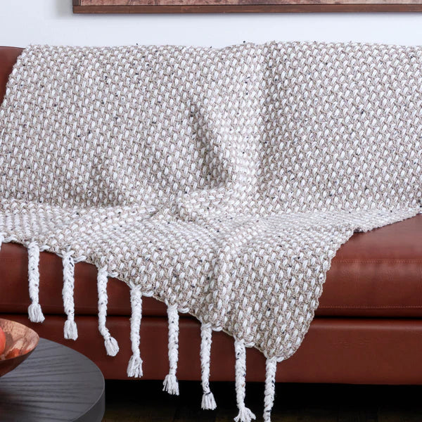 Woven Look Throw by Yarnspirations Design Studio