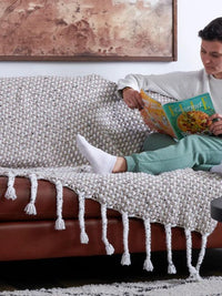 Woven Look Throw by Yarnspirations Design Studio