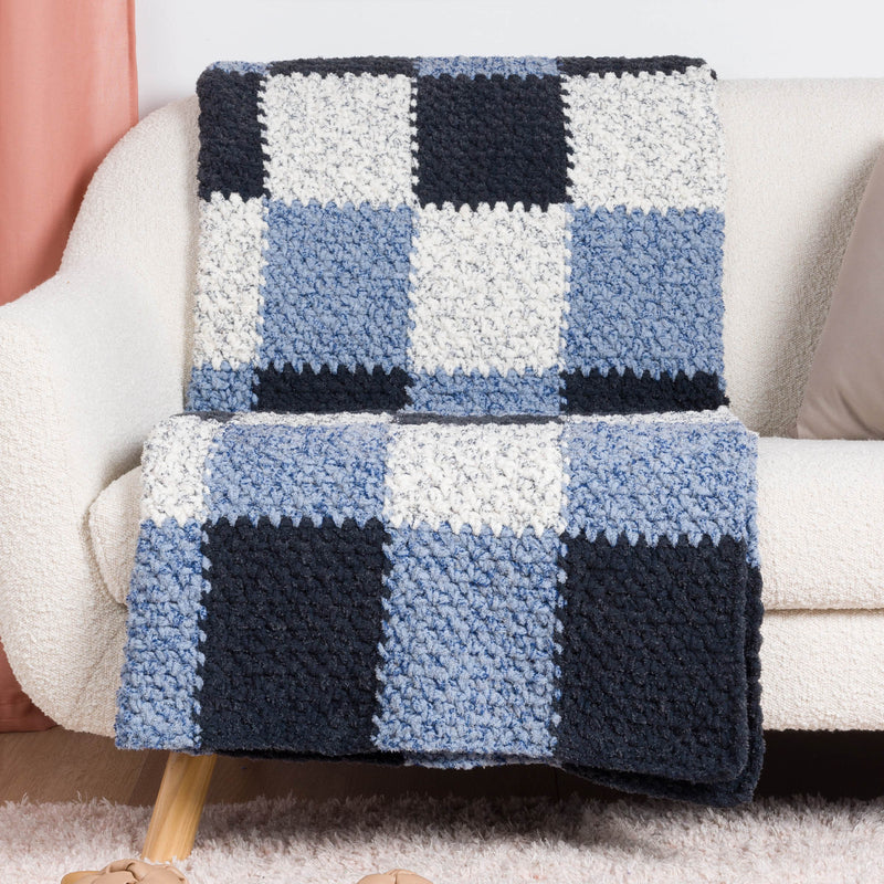 Checks & Balances Crochet Blanket by Bernat Design Studio
