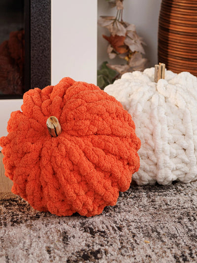 Extra Thick Finger Crochet Pumpkin