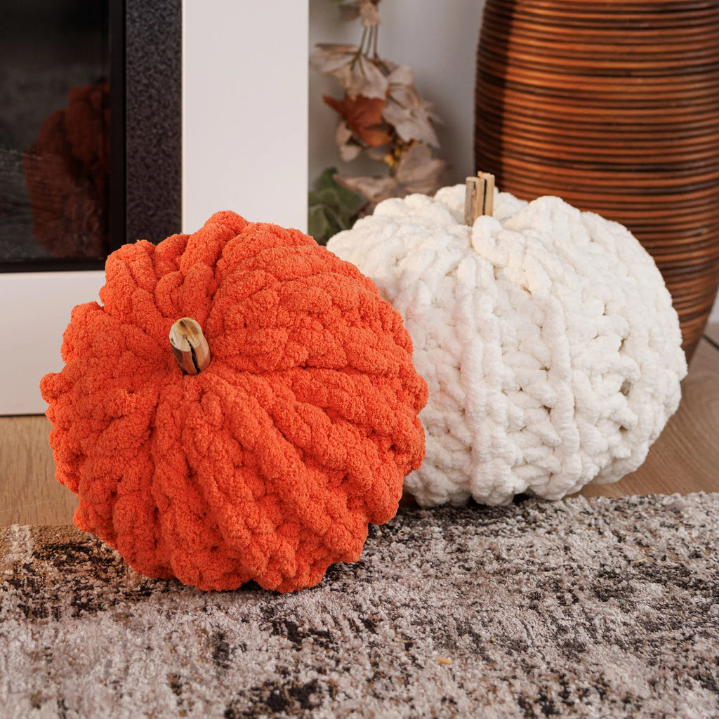 Extra Thick Finger Crochet Pumpkin