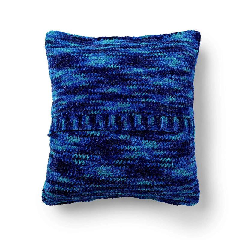 Waterfall Fringe Crochet Cushion by Bernat Design Studio