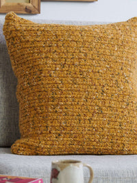 Felted Crochet Corrugated Pillow Cover by Bernat Design Studio