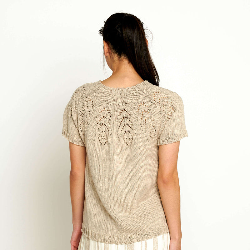 Nice and Lacy Yoke Knit Tee by Bernat Design Studio