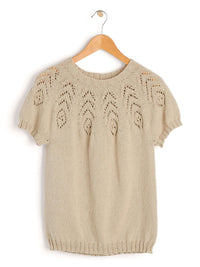 Nice and Lacy Yoke Knit Tee by Bernat Design Studio