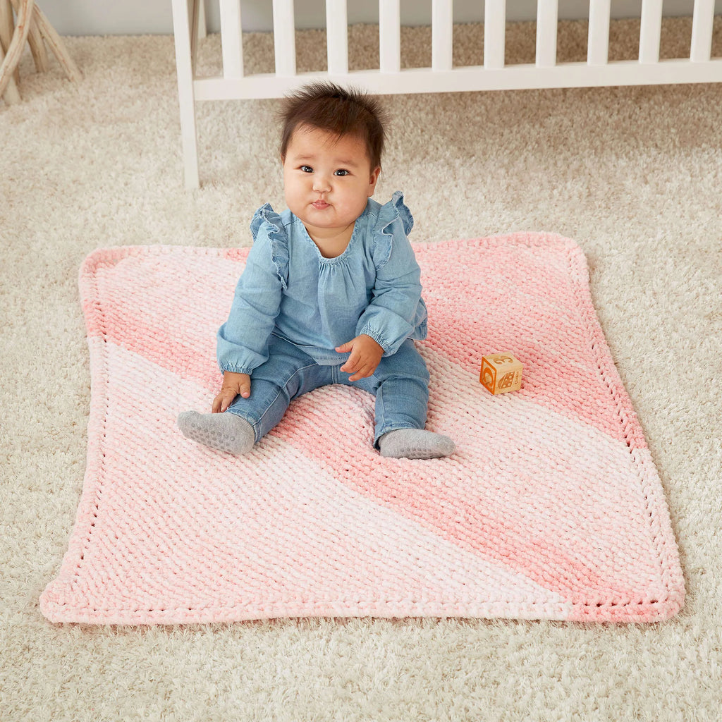 Corner to Corner Garter Knit Blanket