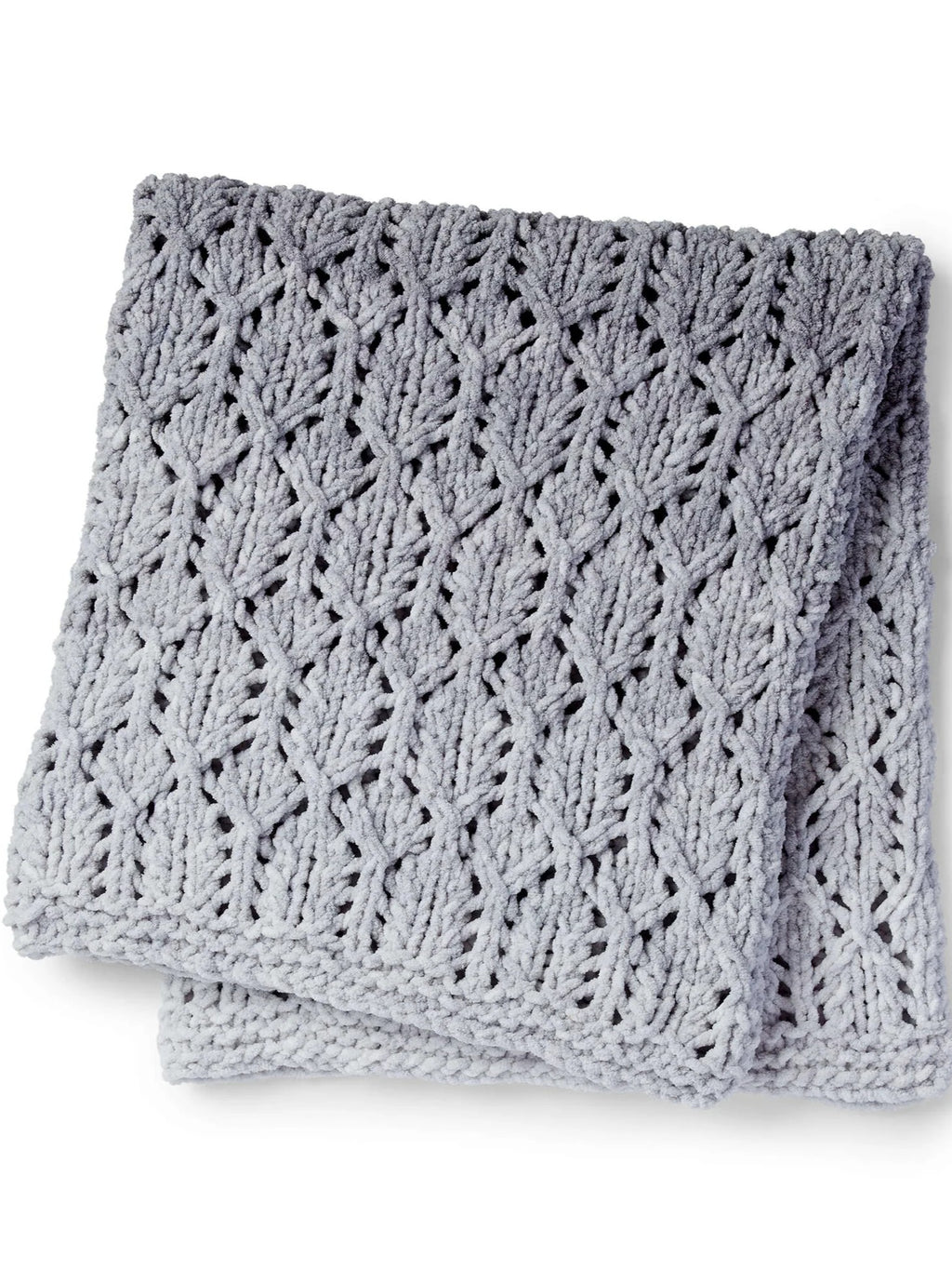 Knit Lofty Lacy Baby Blanket