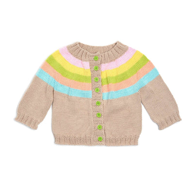 Rainbow Yoke Knit Sweater by Bernat Design Studio