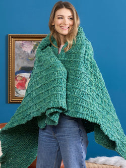 Slip Stitch Knit Blanket 2 by Yarspirations