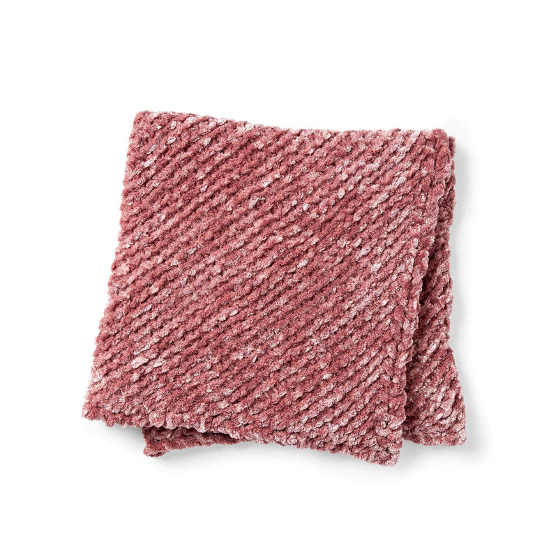 Cozy Knit Bias Blanket by Bernat Design Studio