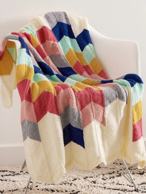 Chevron Panel Baby Blanket? by Yarnspirations Design Studio