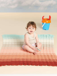 Beachside Ripples & Lace Knit Baby Blanket by Bernat Design Studio