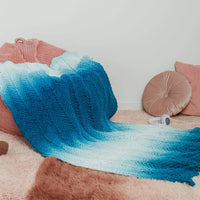 Phasing Slip Stitch Knit Blanket