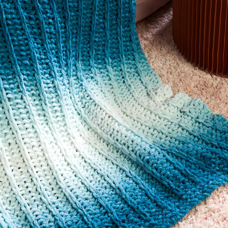 Knit Ripple Blanket for Home