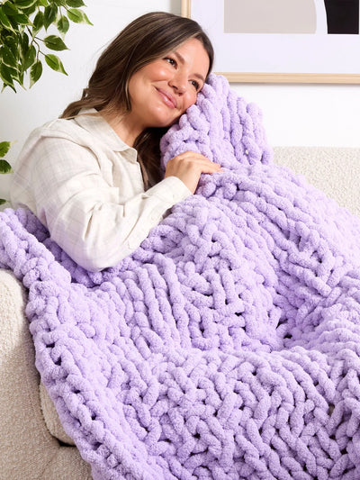 Irish Moss Basketweave Knit Blanket