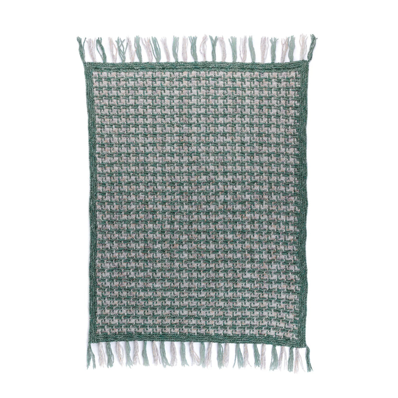 Lofty Houndstooth Knit Blanket by Bernat Design Studio