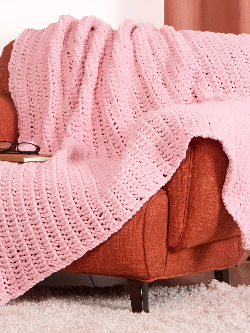 Beginner Eyelet Bliss Knit Blanket