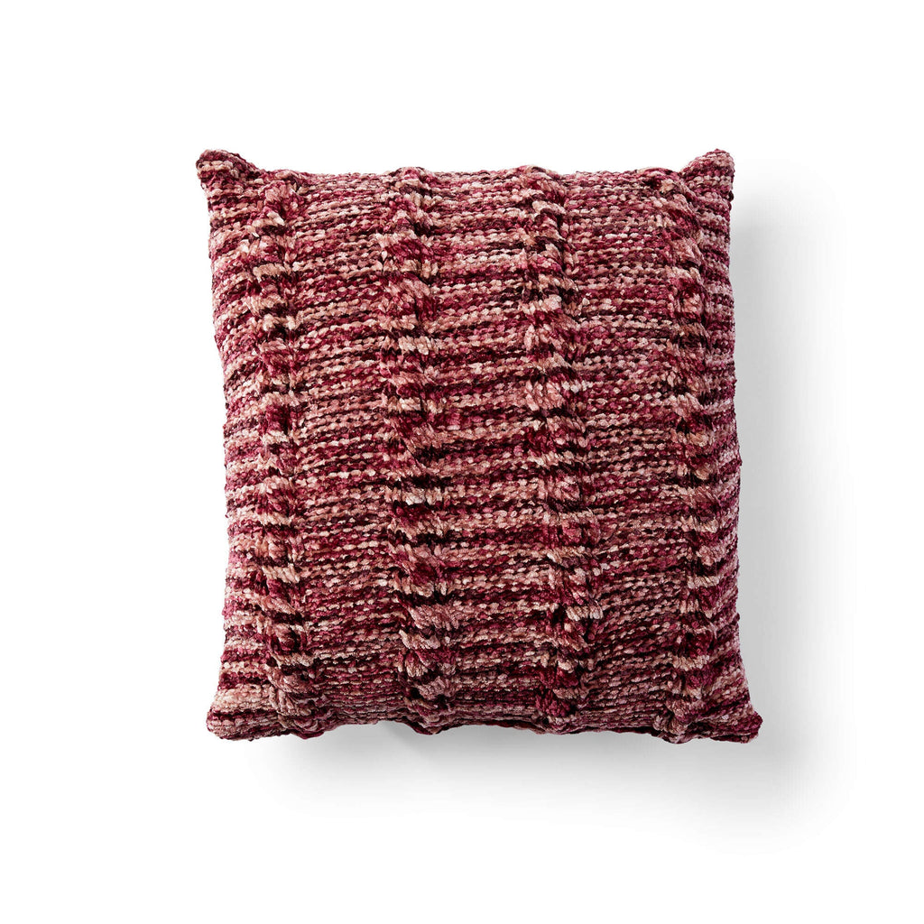 Cozy Cabled Knit Pillow by Bernat Design Studio