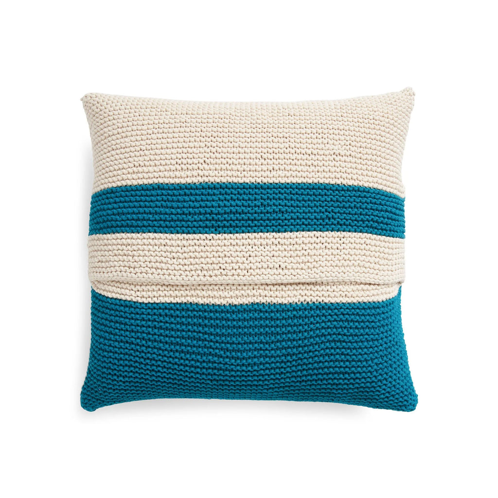 Knit Square Beginner Pillow by Bernat Design Studio
