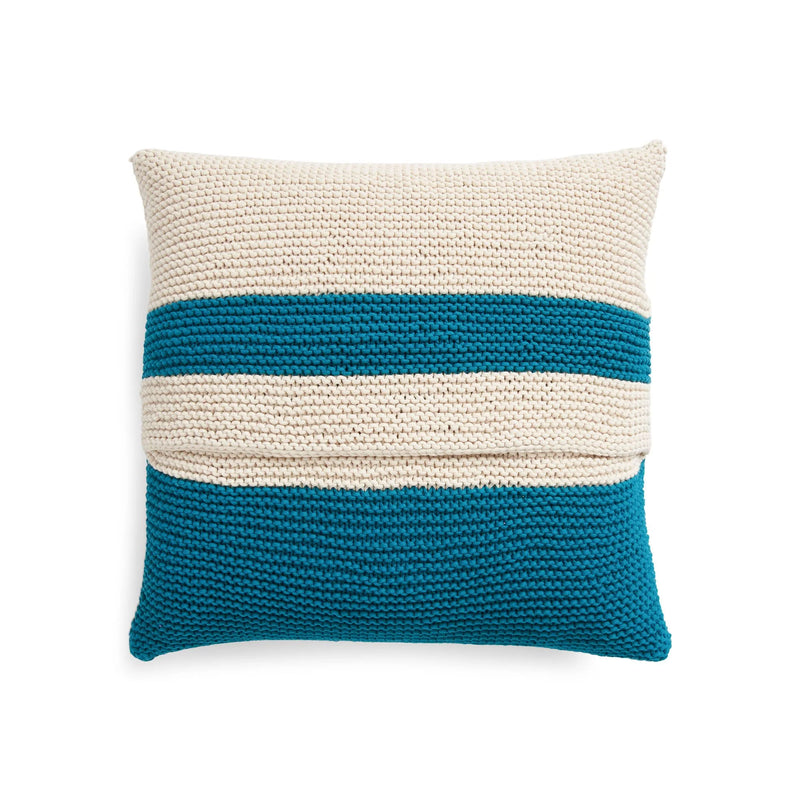 Knit Square Beginner Pillow by Bernat Design Studio