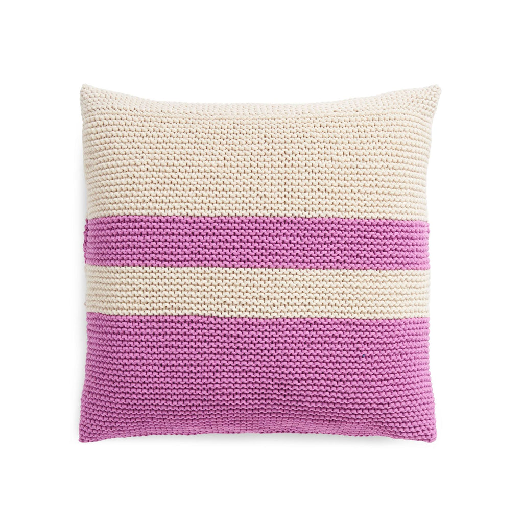 Knit Square Beginner Pillow by Bernat Design Studio